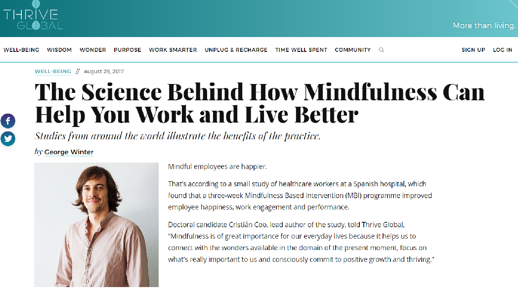 WANT|Prensa: “The Science Behind How Mindfulness Can Help You Work and Live Better” Cristián Coo.